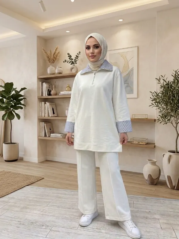 طقم نسائي محتشم من قطعتين G4880