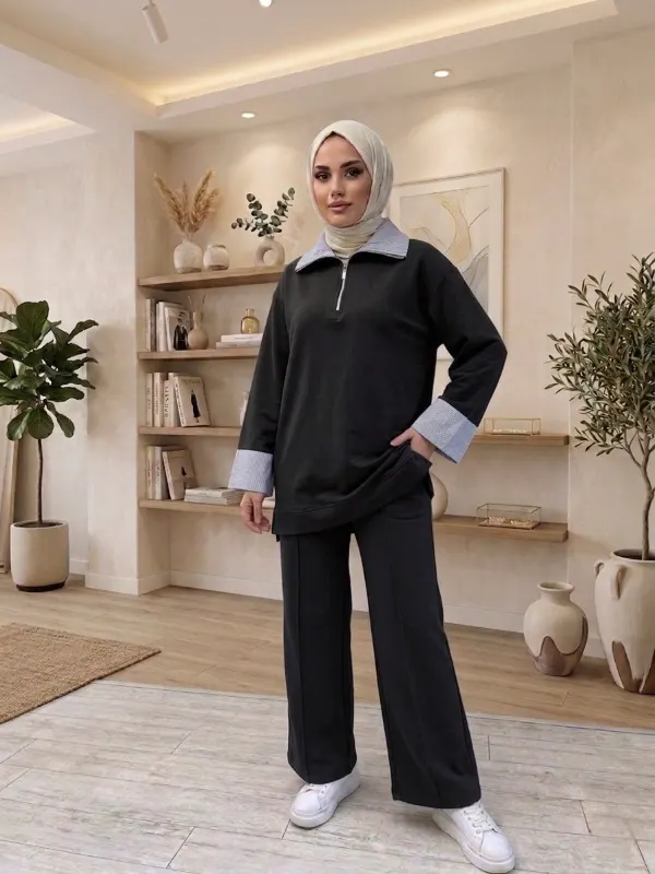 طقم نسائي محتشم من قطعتين G4880