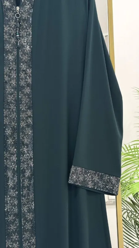 عباية بسحاب أمامي G4756