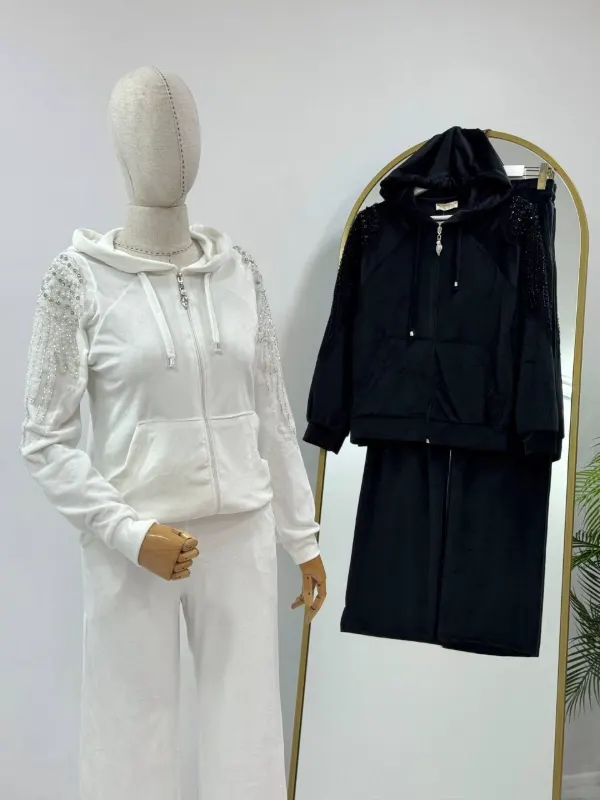 بيجاما منزلية مخملية نسائية g6102