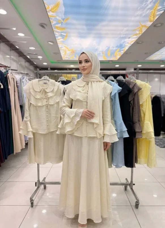 طقم نسائي محتشم من قطعتين G5120