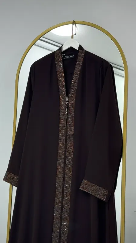 عباية بسحاب أمامي G4756